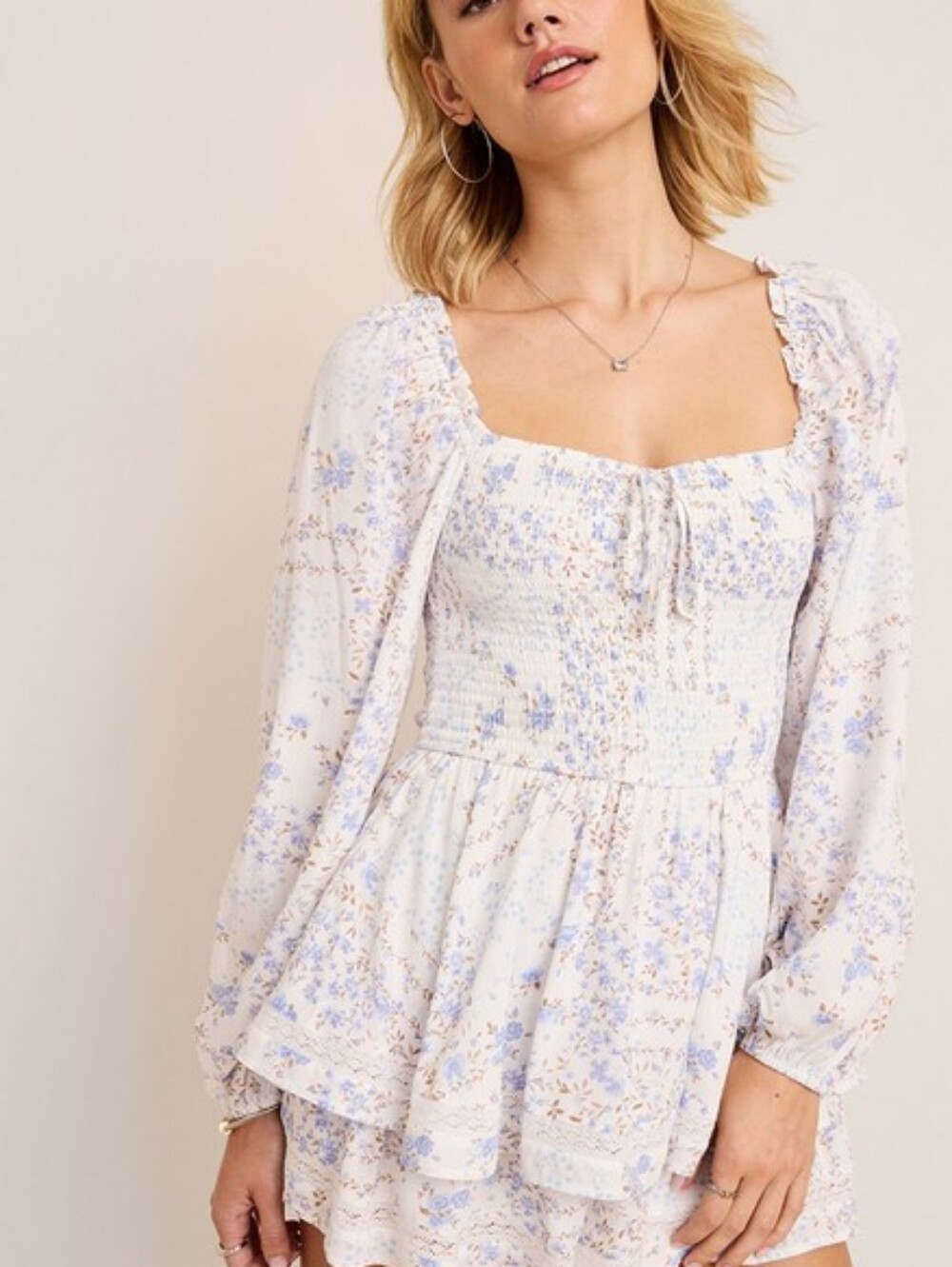 NWT Francescas Ruffle Floral Romper - Picture 7 of 8